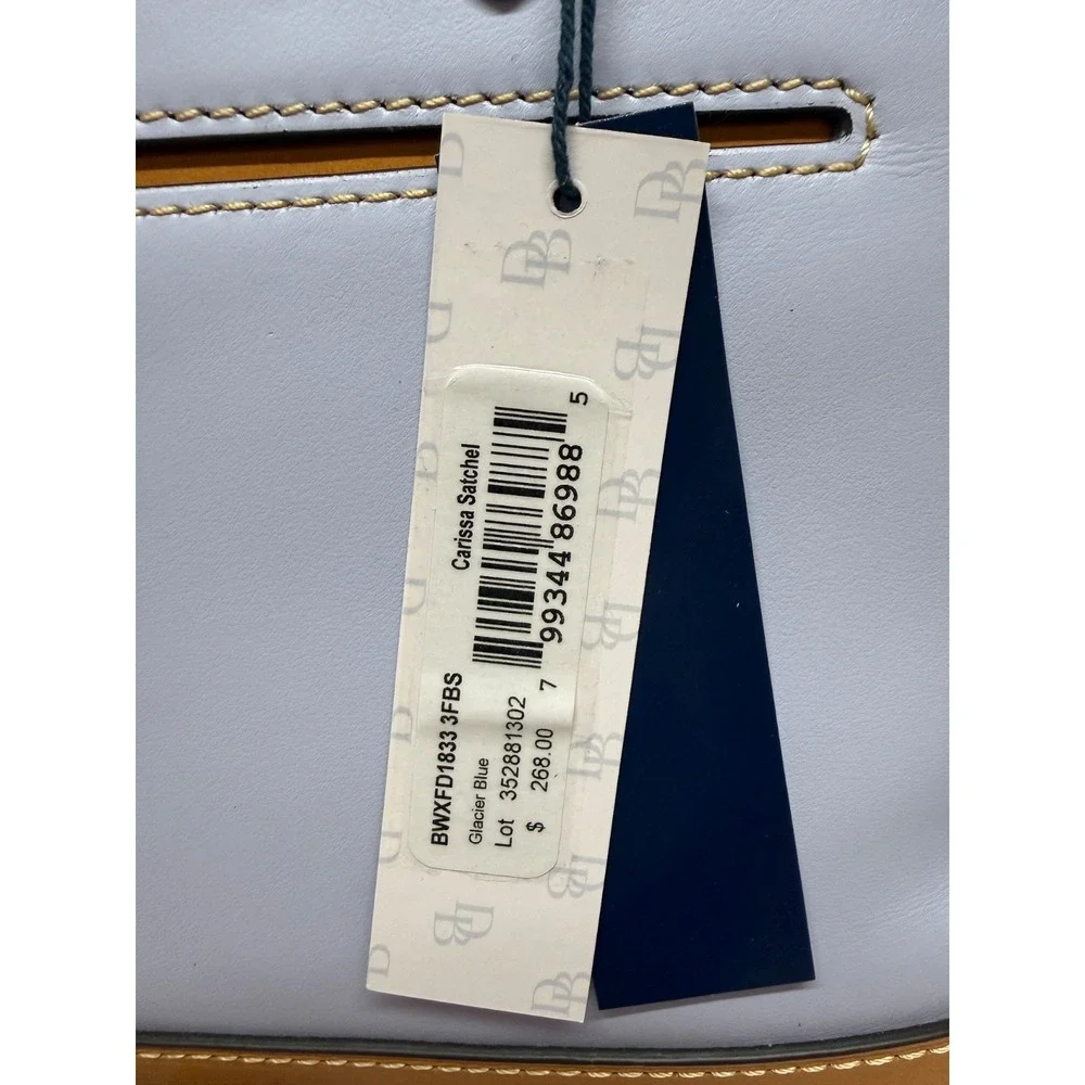 Dooney & Bourke Leather Carissa Satchel GLACIER BLUE PERIWINKLE GORGEOUS